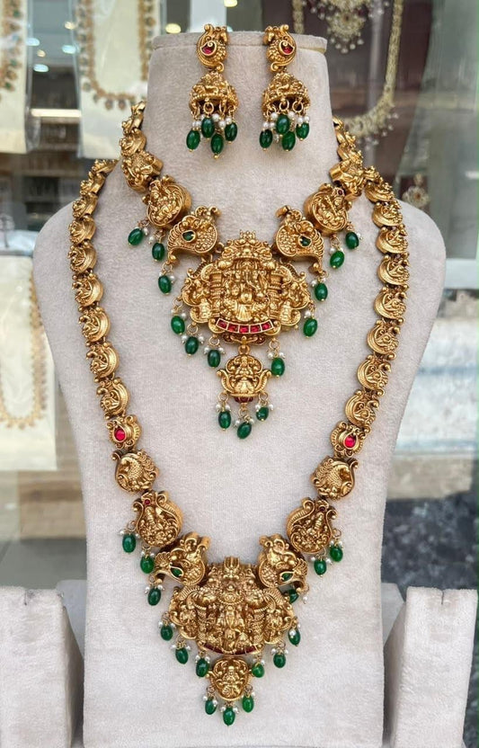 Ganesha Blessings Green Bead Combo Set