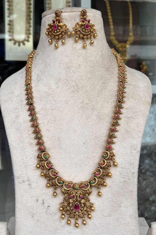 LONG HARAM WITH PEACOCK DESIGN  💎🦚